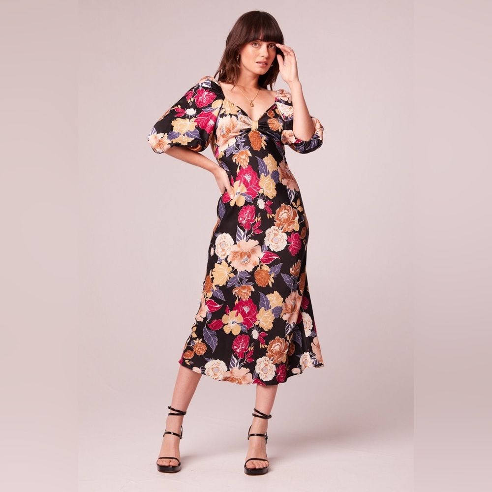 B.O.G. Collective Astrid Black Floral Dress